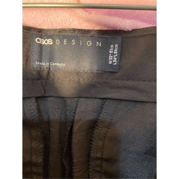 ASOS NWOT Women’s Shiny Straight Leg Pants 32/34 - Picture 4 of 4